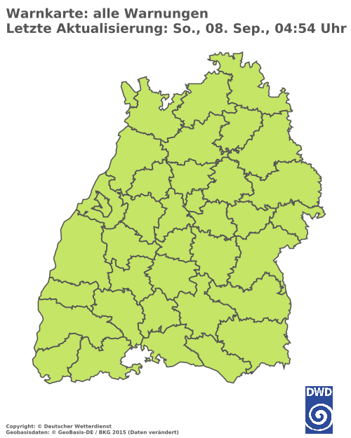 Aktuelle Wetterwarnungen für  Heilbronn