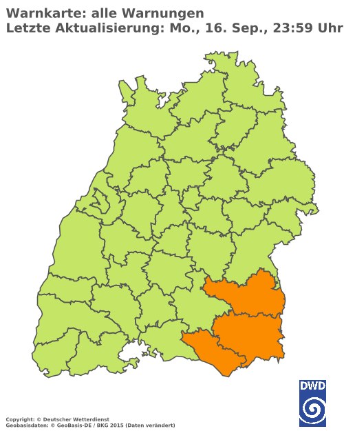 Aktuelle Wetterwarnungen für  Heilbronn