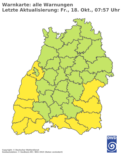 Aktuelle Wetterwarnungen für  Heilbronn