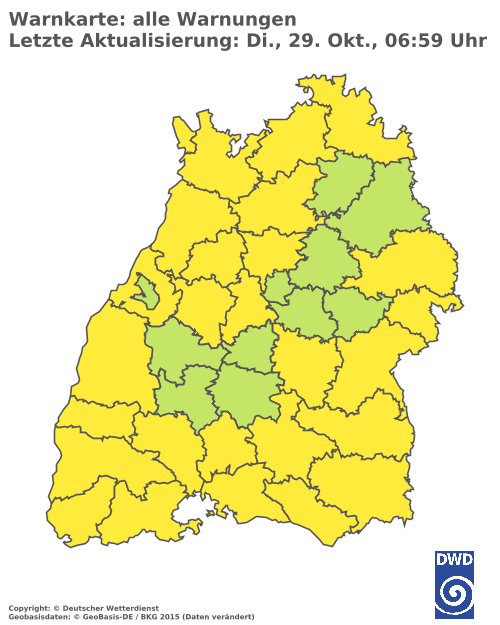 Aktuelle Wetterwarnungen für  Heilbronn