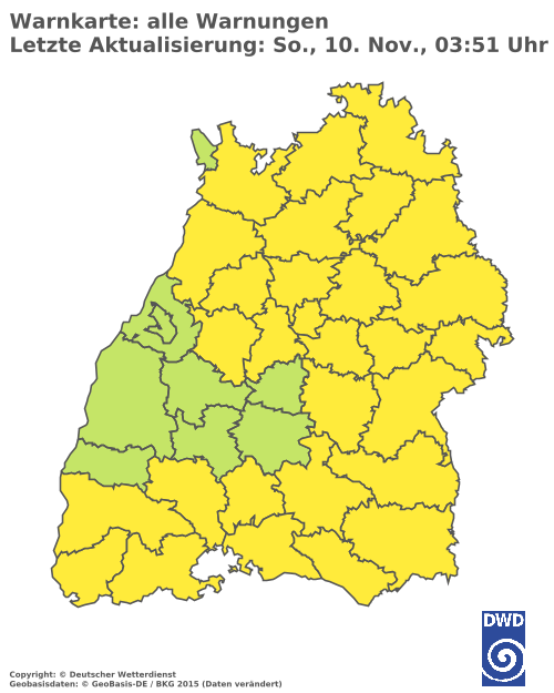 Aktuelle Wetterwarnungen für  Heilbronn