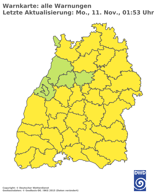 Aktuelle Wetterwarnungen für  Heilbronn